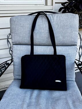 Travelon Black Quilted Multi-Compartment Travel Tote & Shoulder Bag